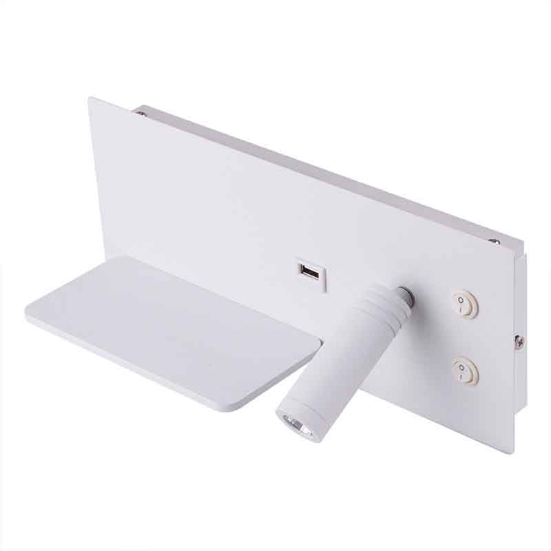 Liseuse murale LED KAZABED ALUK03 – USB, 10 W – vue 1