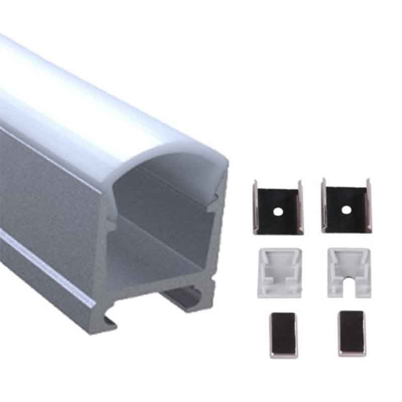 Profilé aluminium pour ruban LED LSPM14-18 – aimanté – vue 2
