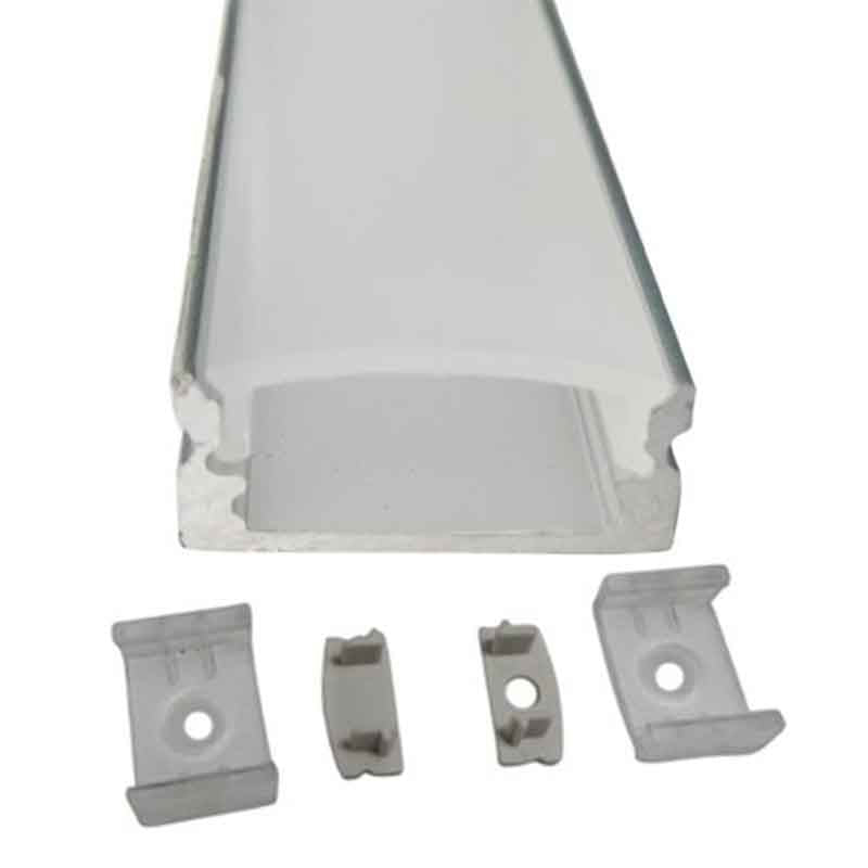 Profilé aluminium pour ruban LED LSP17/25-07 – en saillie, encastrable – vue 1