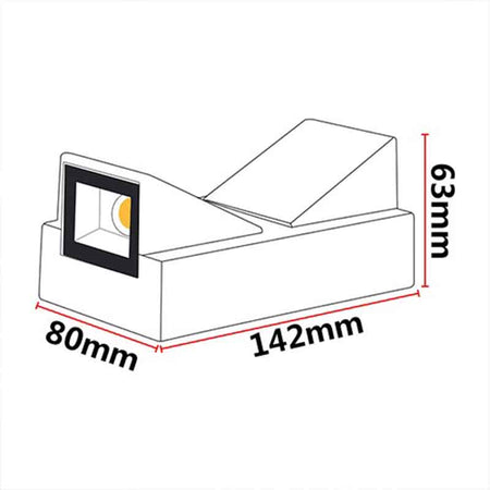 Applique murale extérieure LED KAZARAMP DH – double éclairage – vue 5