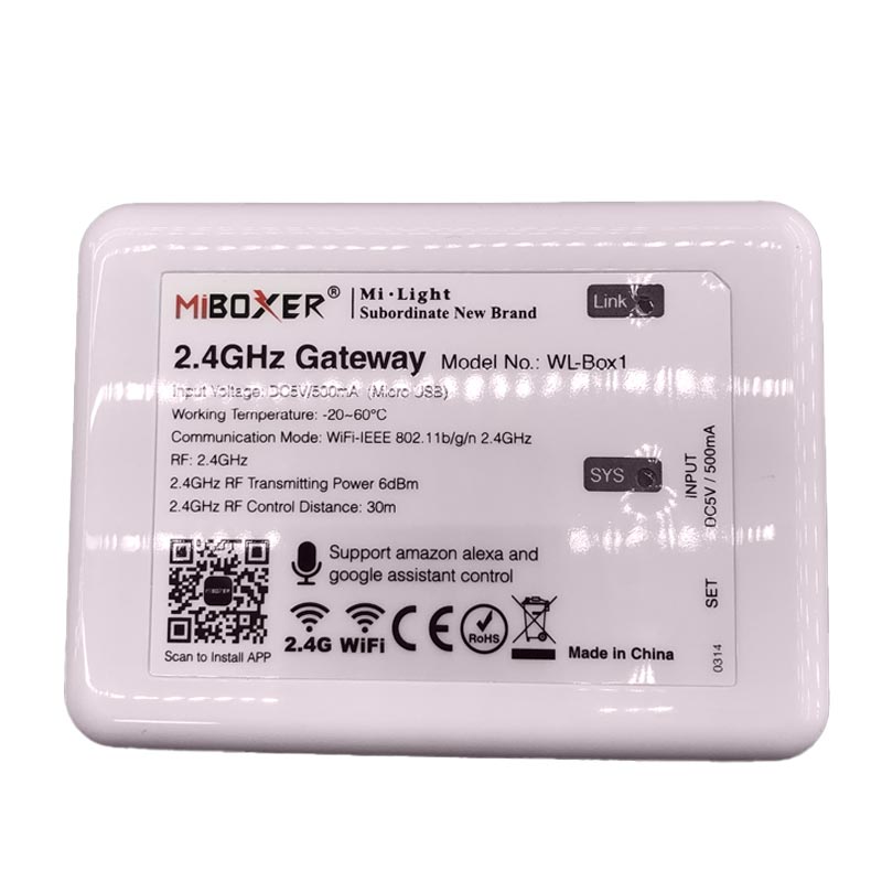 Passerelle Wifi MiBoxer – RGB et blanc réglable, radio 2,4 GHz – vue 1