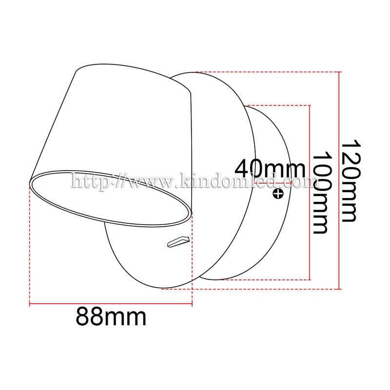 Liseuse murale LED KAZABED ALK13 – 5 W – vue 6