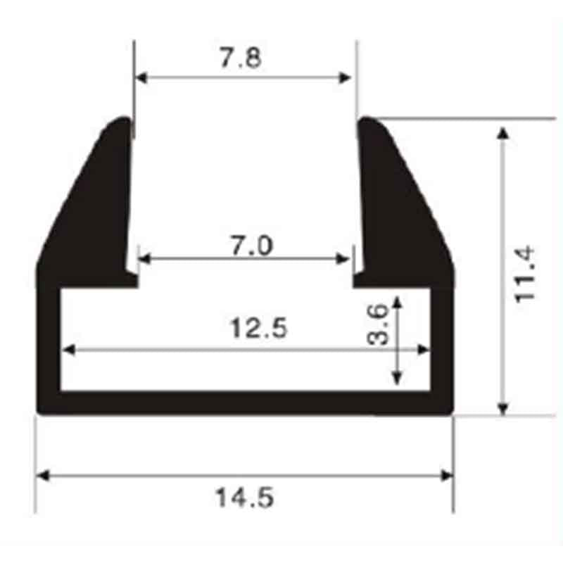 Profilé aluminium pour ruban LED LSP14.5-11 – pour vitre – vue 2