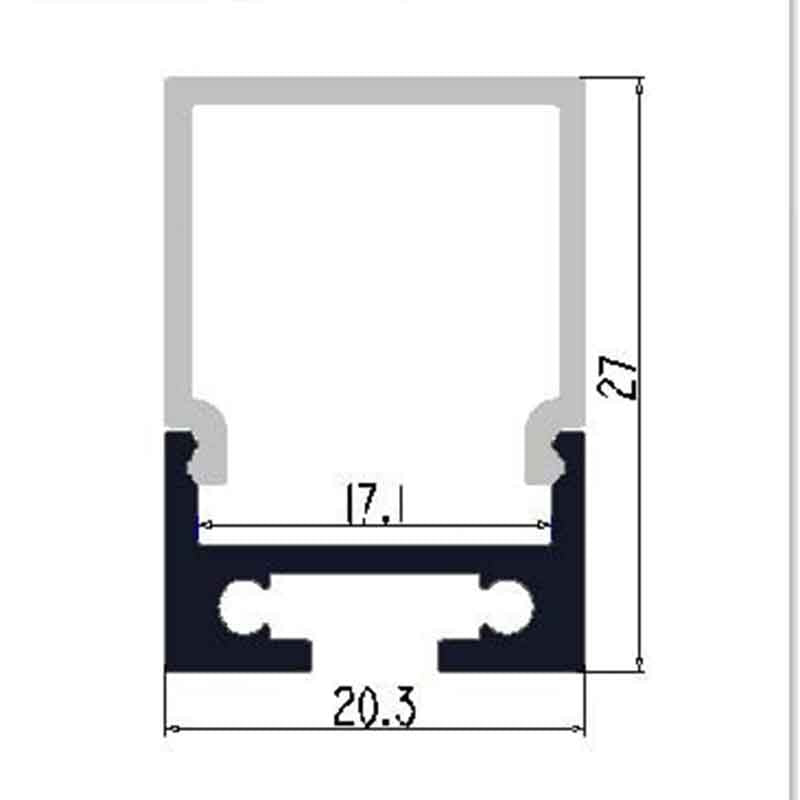 Profilé aluminium pour ruban LED LSP20.5-27 – vue 2