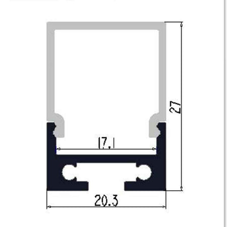 Profilé aluminium pour ruban LED LSP20.5-27 – vue 2
