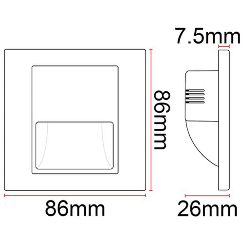 Spot d'escalier encastrable intérieur KAZASTEP LSL1901C – 1,5 W – vue 4
