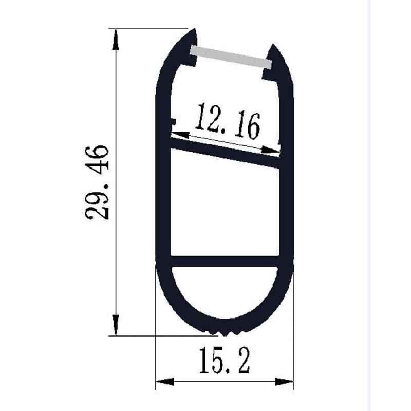 Profilé aluminium pour ruban LED LSP15-30 – de dressing – vue 2