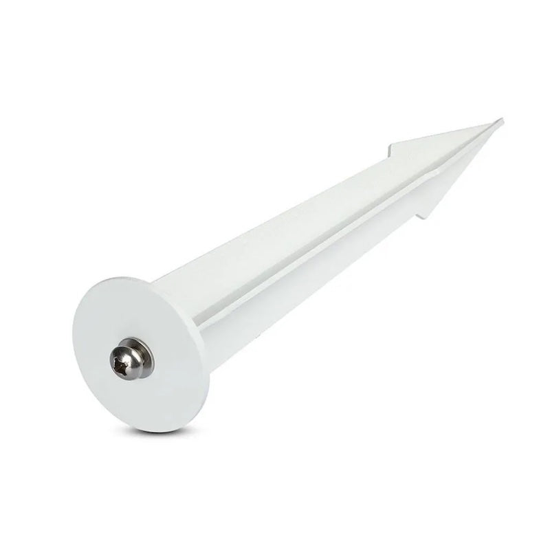 Piquet aluminium pour projecteur et spot de jardin – blanc, 205 mm – vue 1