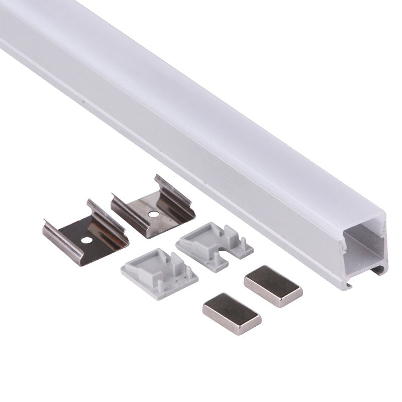 Profilé aluminium pour ruban LED LSPM14-18 – aimanté – vue 1
