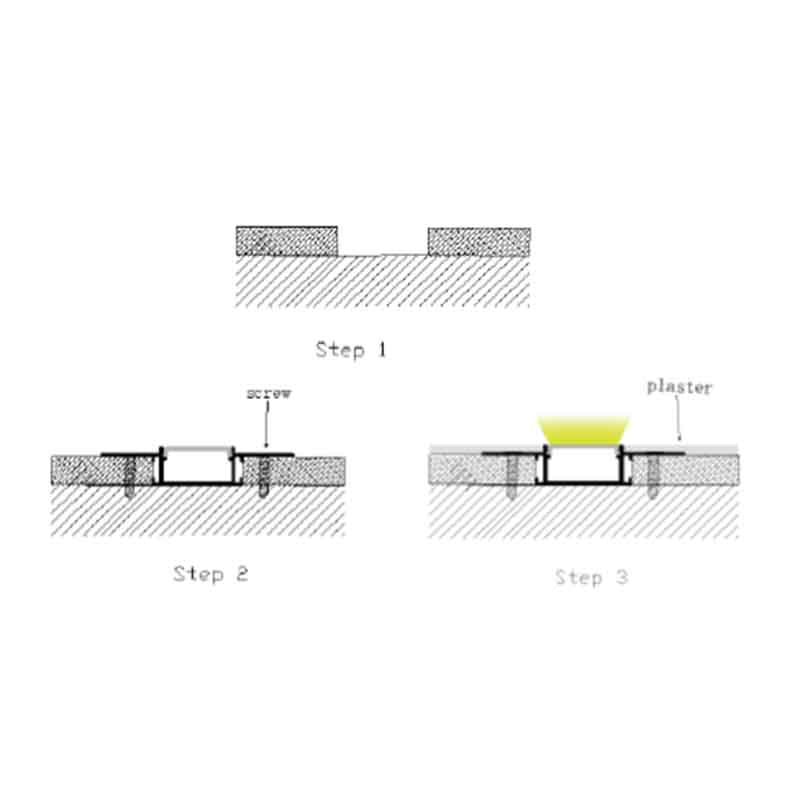 Profilé aluminium pour ruban LED LSP76-15 – vue 2