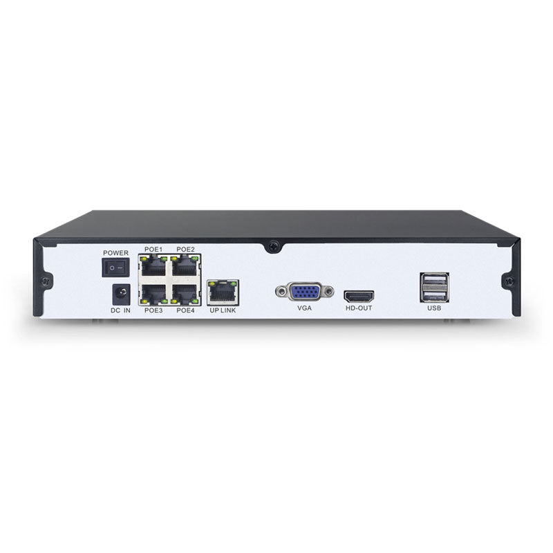 Enregistreur NVR PoE 4 canaux KZ-NVR004P – 1080P, H.265