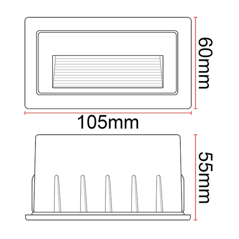 Spot d'escalier encastrable extérieur KAZASTEP LSL19IP25H – 3 W – vue 5