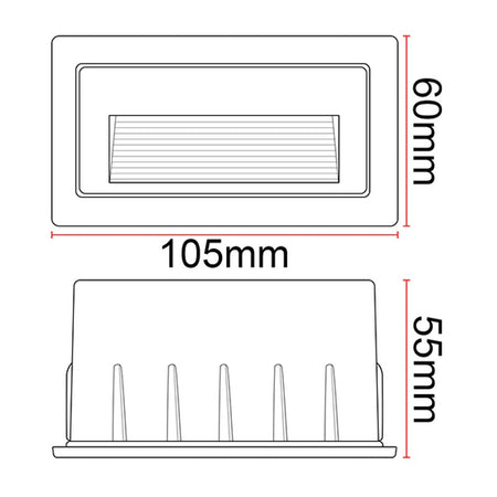 Spot d'escalier encastrable extérieur KAZASTEP LSL19IP25H – 3 W – vue 5