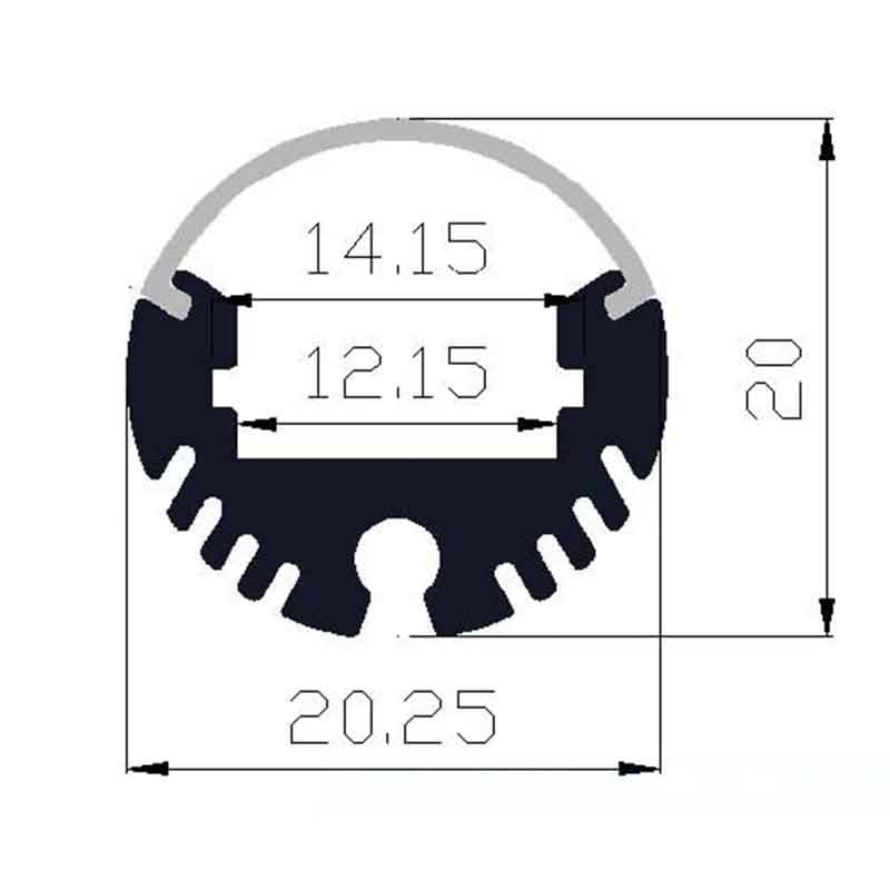 Profilé aluminium pour ruban LED LSP20-20 – vue 2