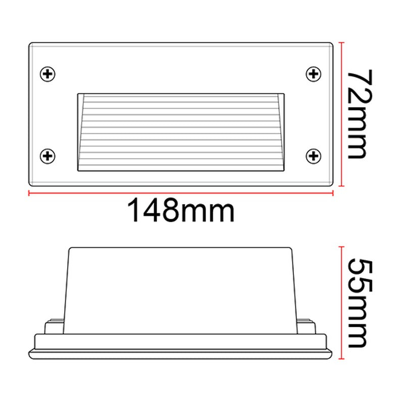 Spot d'escalier encastrable extérieur KAZASTEP LSL19IP28H – 4 W – vue 5