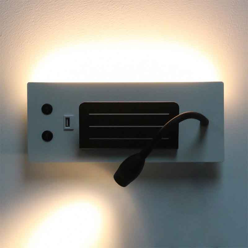 Liseuse murale LED KAZABED ALUK01 – USB, 10 W – vue 2