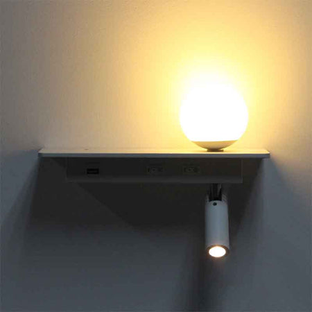 Liseuse murale LED KAZABED ALUK05 – USB, 8 W – vue 2