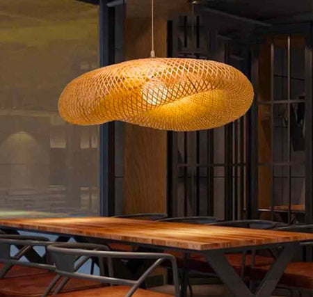 Suspension KAZAPILLOW – bambou, E27 – vue 2