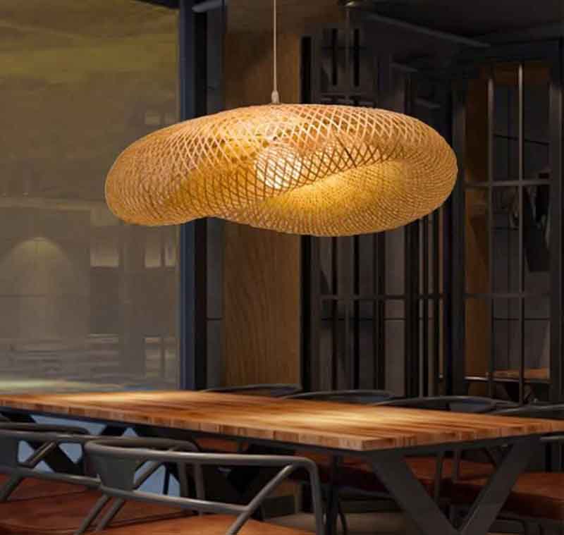 Suspension KAZAPILLOW – bambou, E27 – vue 2