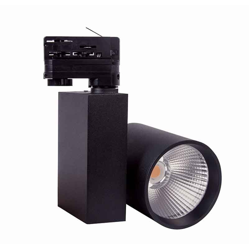 Spot sur rail LED KAZATRACK A – noir, non dimmable, Driver box – vue 1