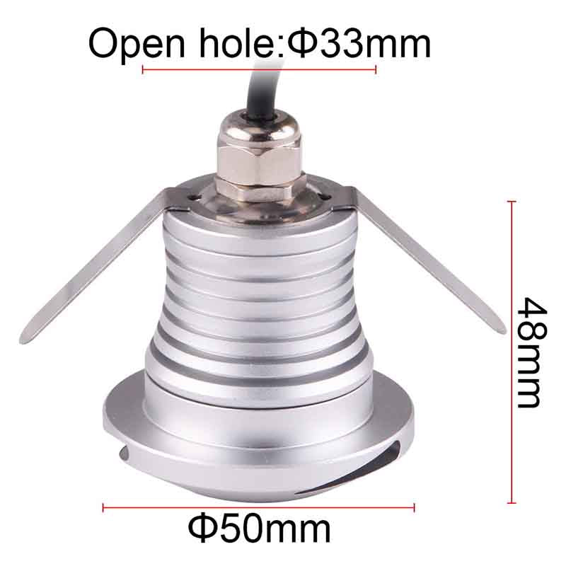 Spot encastré au sol LED KAZAUND DMX08B – IP67, 3 W, 12-24 V – vue 5