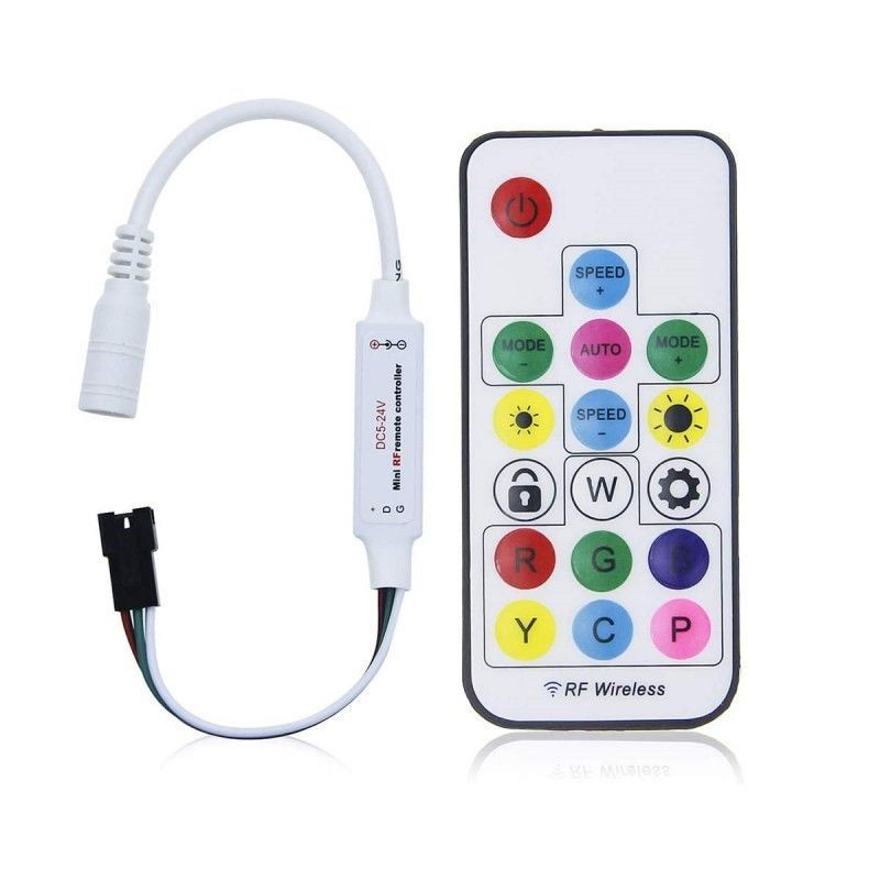 Contrôleur RGB à télécommande RF – 6 A par canal, 5-24 V – vue 1