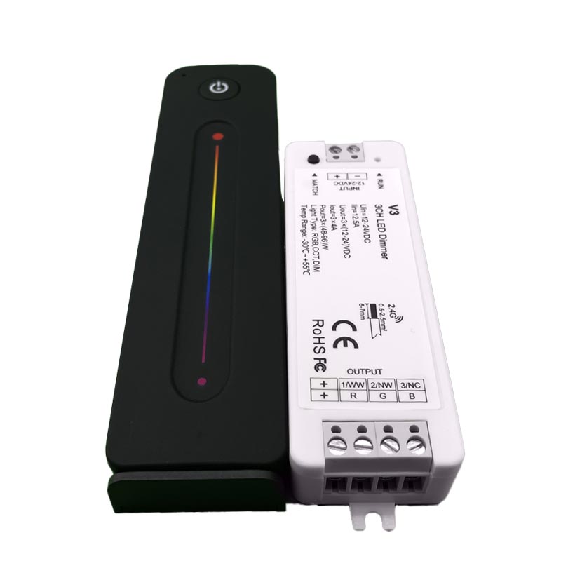 Contrôleur RGB radio 2,4 GHz V3+R3 – 3 canaux, 4 A, 12-24 V – vue 1