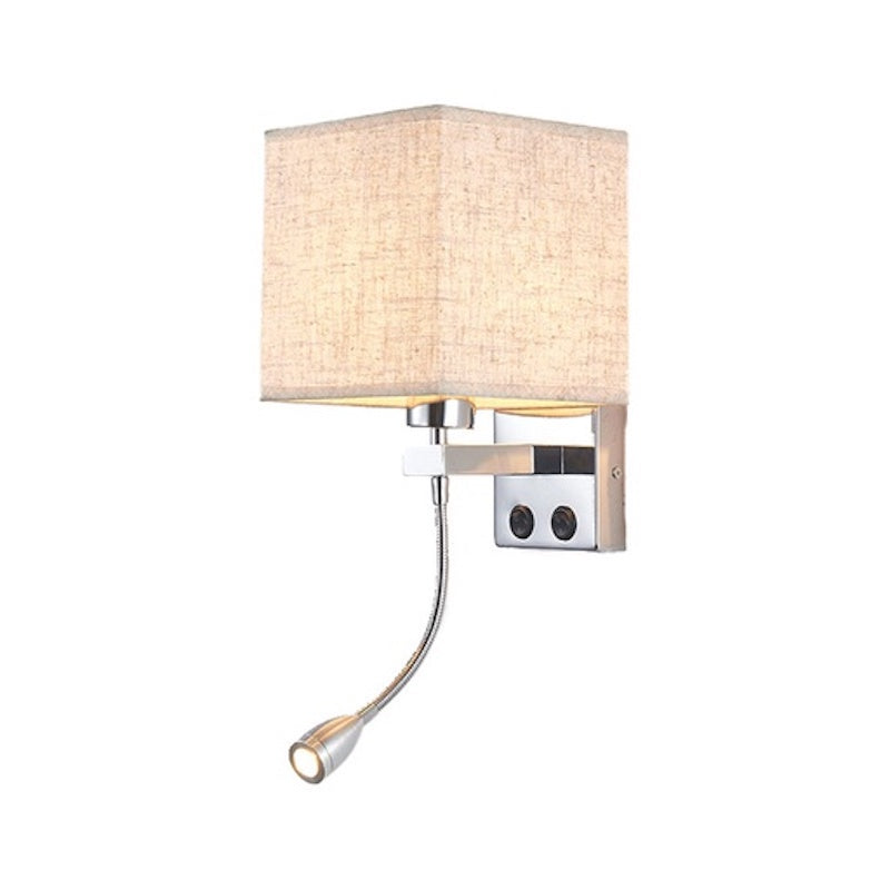 Liseuse E27 KAZABOXLIS ALUK30 – avec abat-jour, USB – vue 1