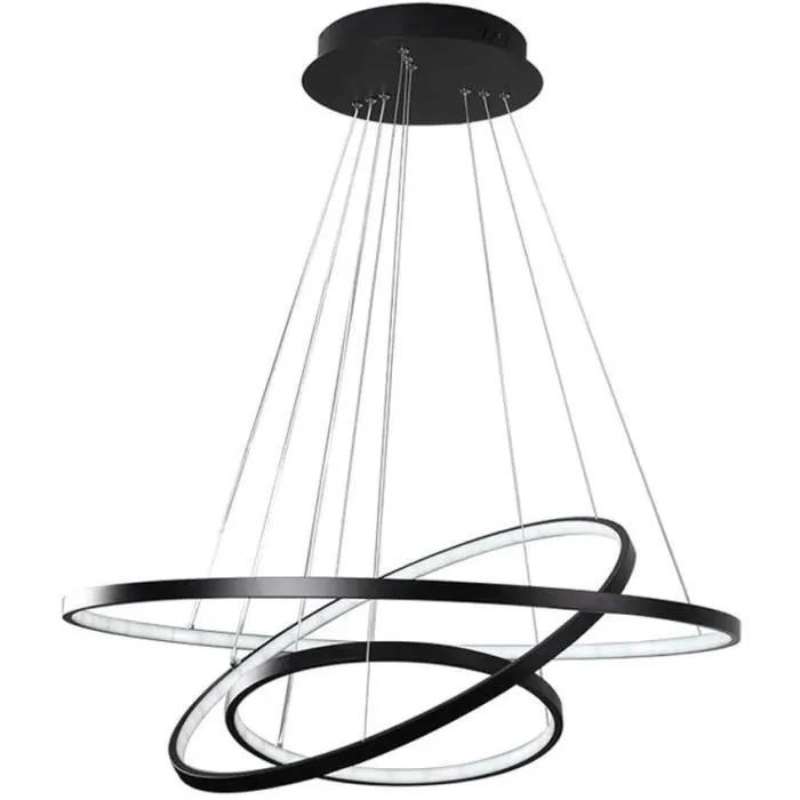 Suspension LED KAZARING R – blanc réglable, noir – vue 1