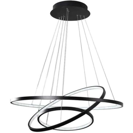 Suspension LED KAZARING R – blanc réglable, noir – vue 1