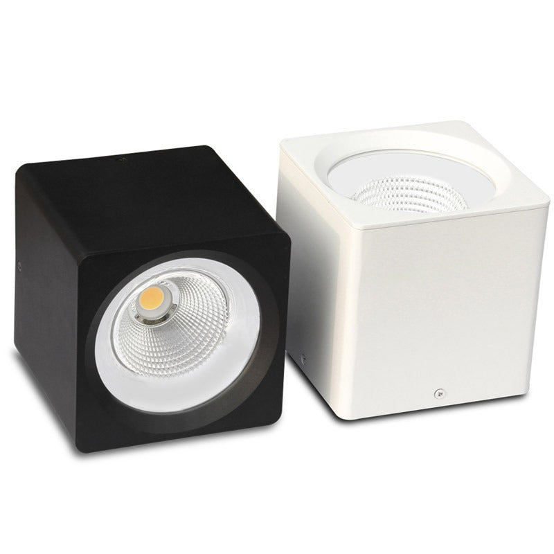 Plafonnier LED KAZASURF – carré, noir – vue 1